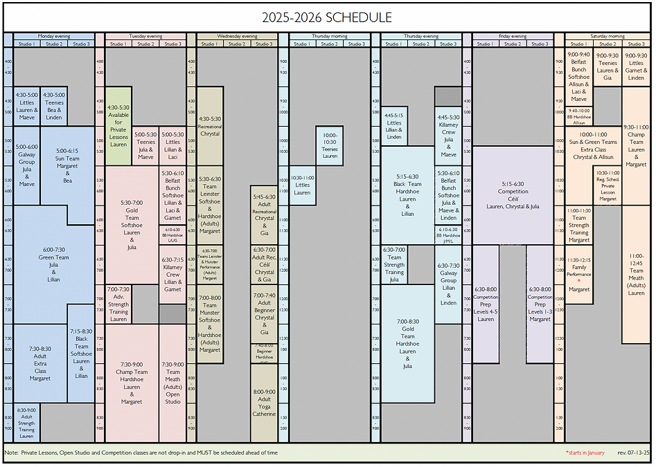 2025-2026 Schedule