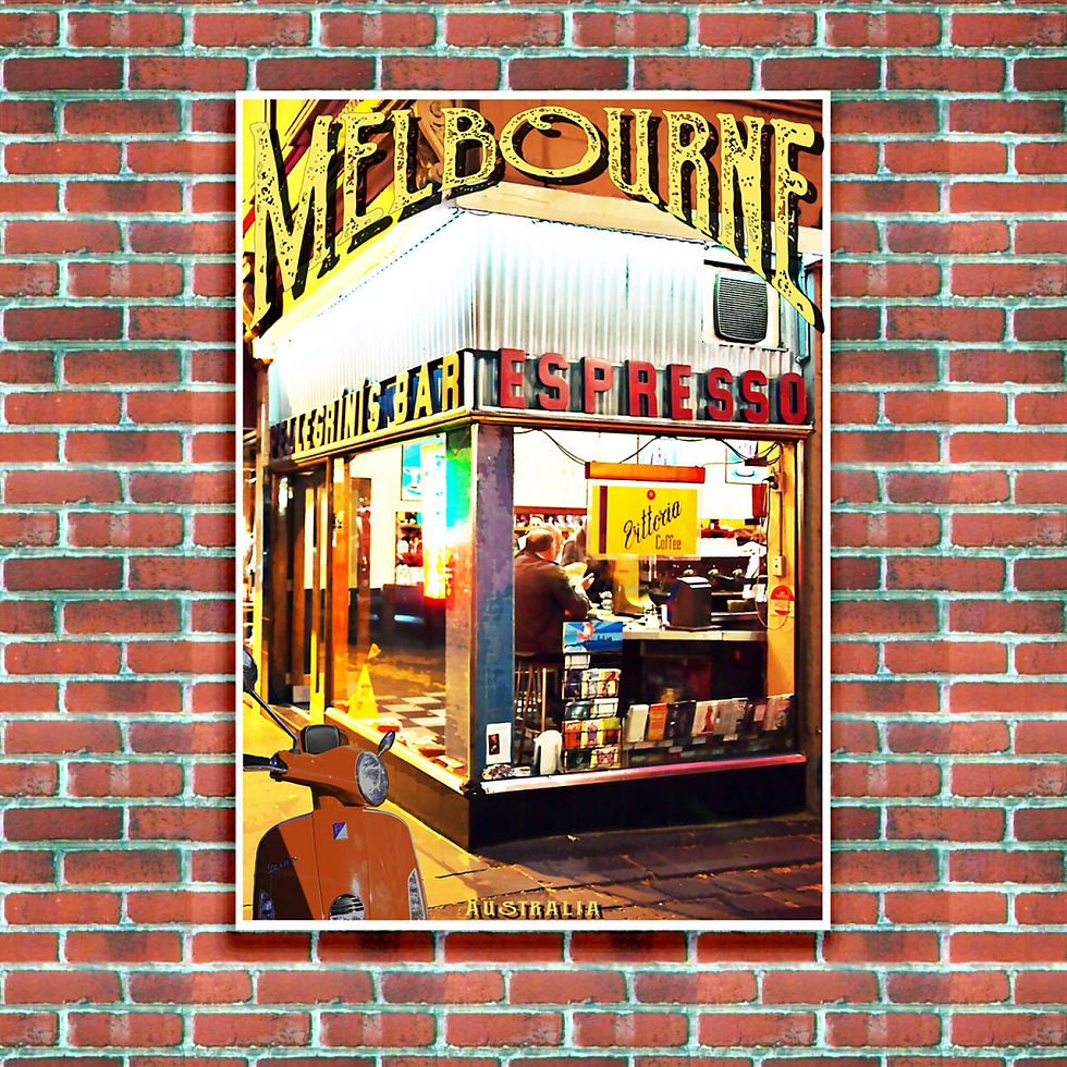 Thumbnail: Melbourne Poster - Pellegrini’s Espresso Bar