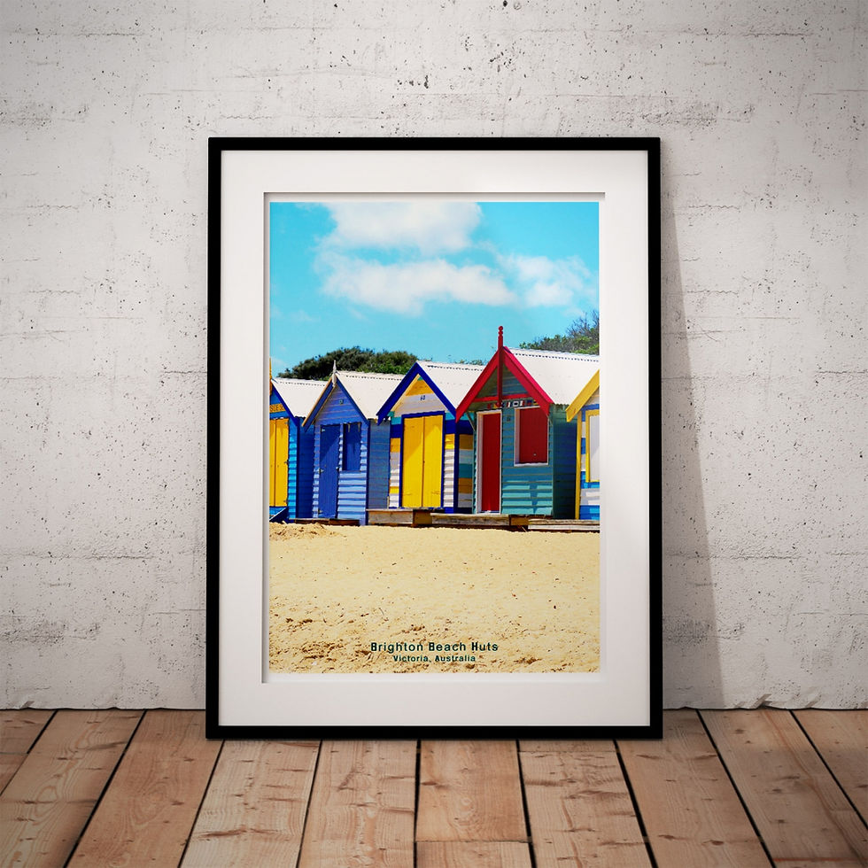 Thumbnail: Australian Photographic Poster - Brighton Beach Huts, Victoria