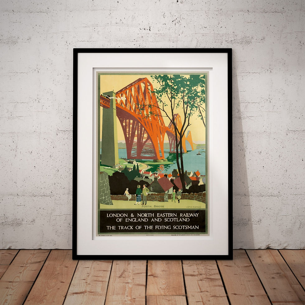 Thumbnail: Vintage Travel Poster - 4th Bridge Flying Scotsman