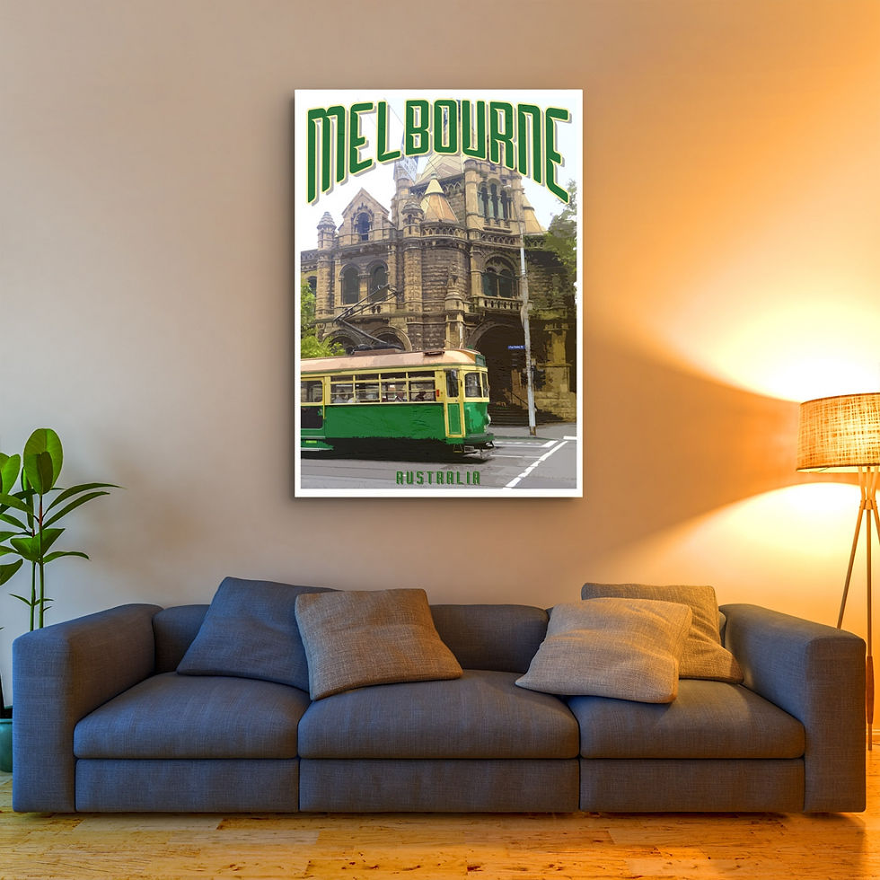 Thumbnail: Melbourne Poster - Old Green Tram