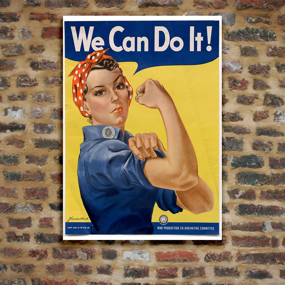 Thumbnail: Vintage Propaganda Poster - We Can Do It. Rosie the Riveter