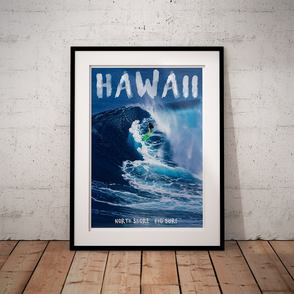 Thumbnail: Photographic Poster - Hawaii North Shore Big Surf