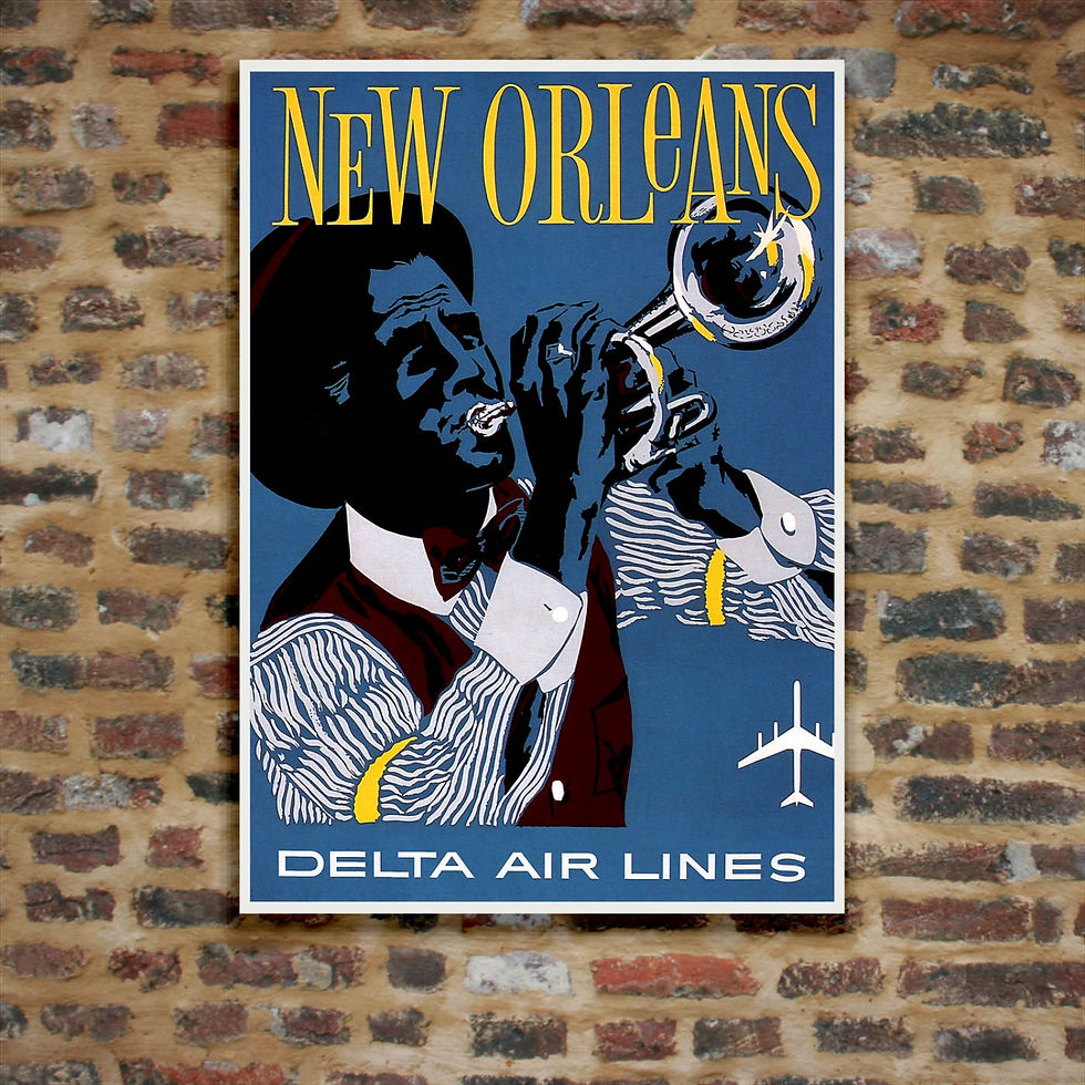 Thumbnail: Vintage Travel Poster - New Orleans - Delta Air Lines