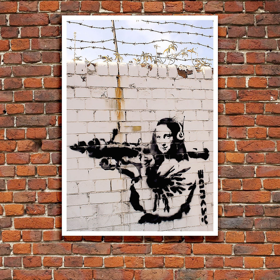 Thumbnail: Street Art Poster - Mona Lisa Bazooka
