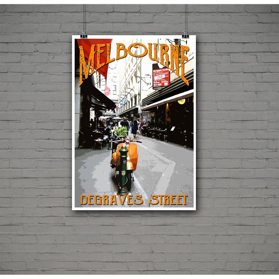 Thumbnail: Melbourne Poster - Degraves Street
