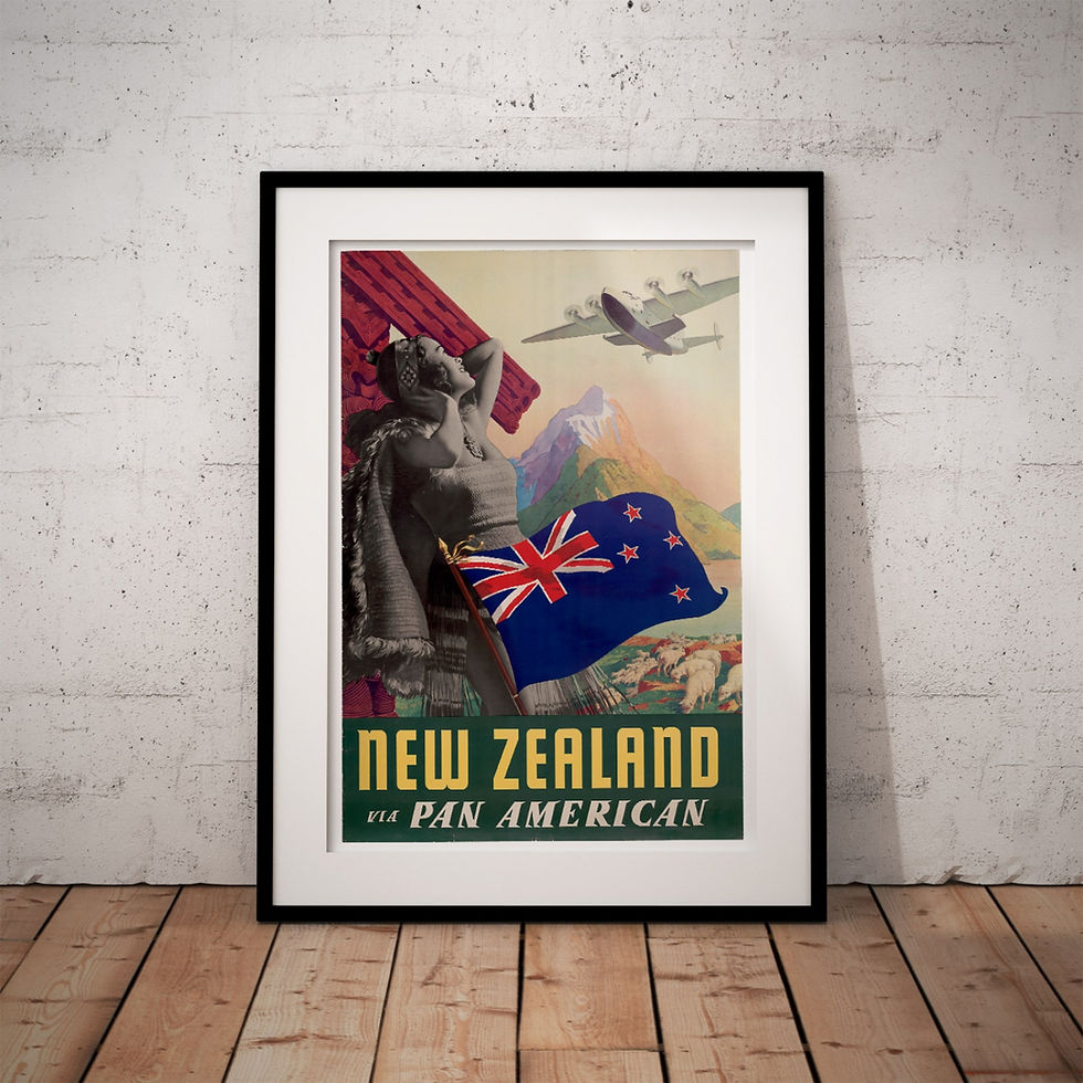 Thumbnail: Vintage Travel Poster - New Zealand via Pan American