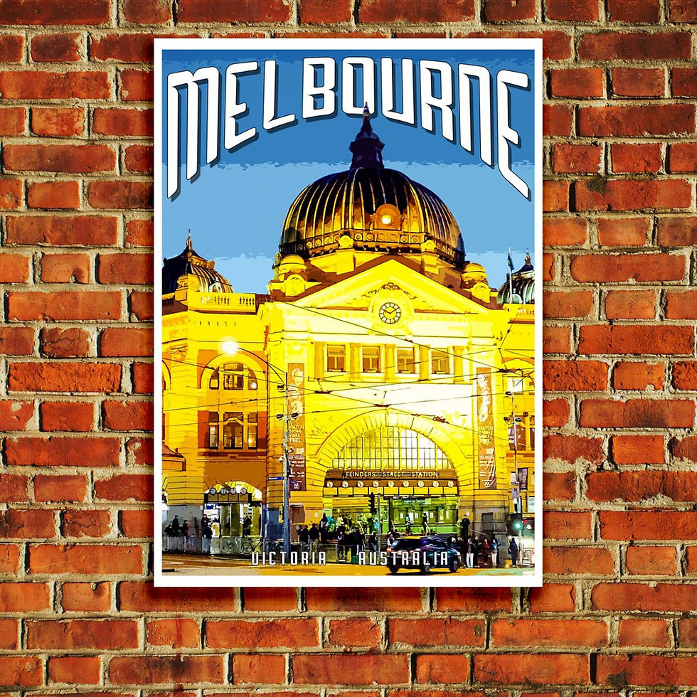 Thumbnail: Melbourne Poster - Flinders Street Station
