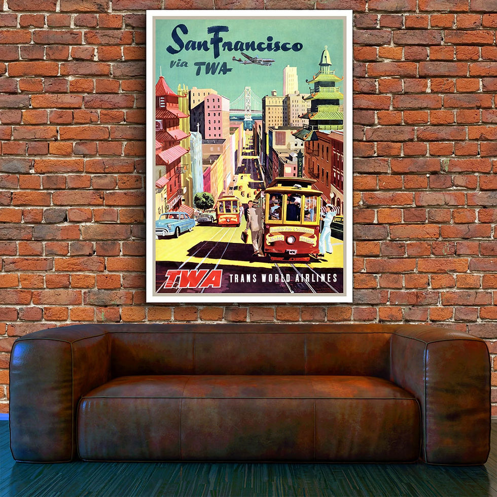 Thumbnail: Vintage Travel Poster - San Francisco Via TWA
