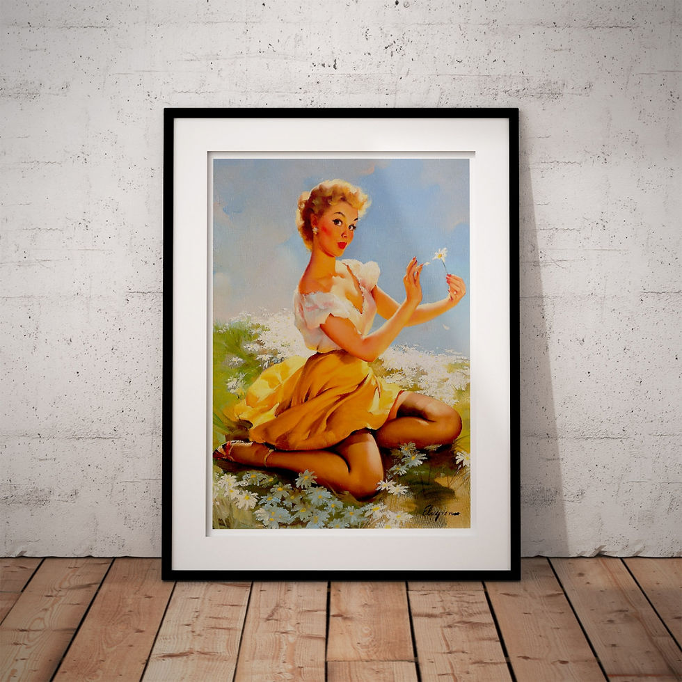 Thumbnail: Pinup Girl Poster - Picking the Daisies