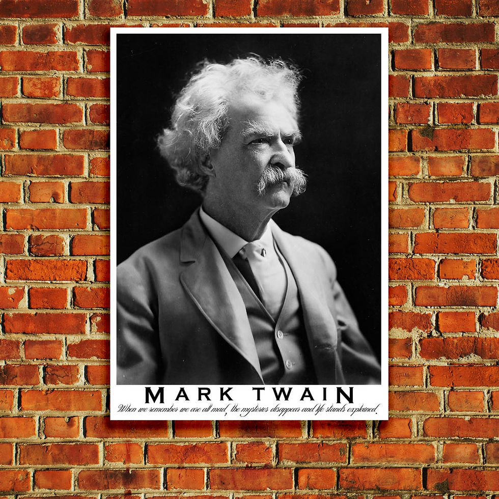 Thumbnail: People Poster - Photograph of Mark Twain 1909