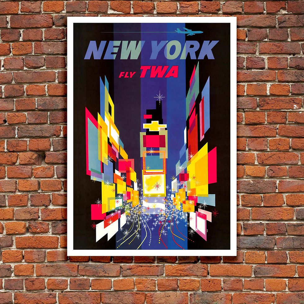 Thumbnail: Vintage Travel Poster - TWA - New York - Times Square