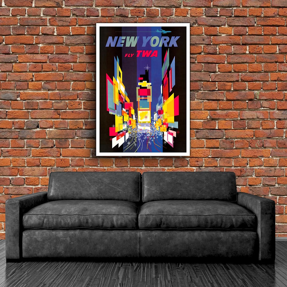 Thumbnail: Vintage Travel Poster - TWA - New York - Times Square