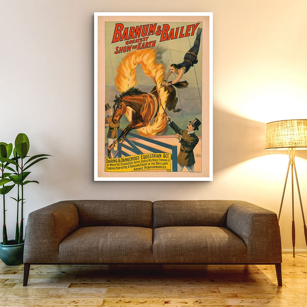 Thumbnail: Circus Poster - Barnum & Bailey, Daring and Dangerous Equestrian Act