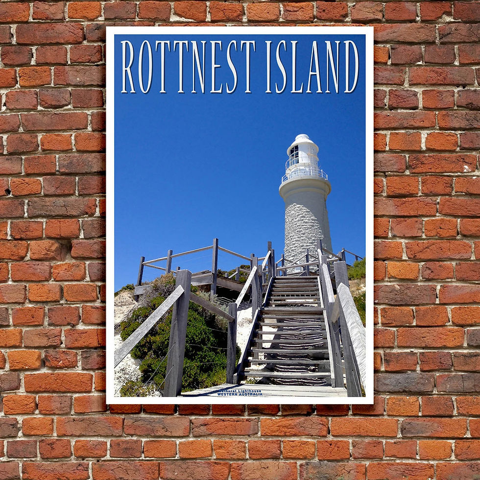 Thumbnail: Australian Photographic Poster - Bathurst Lighthouse Rottnest Island