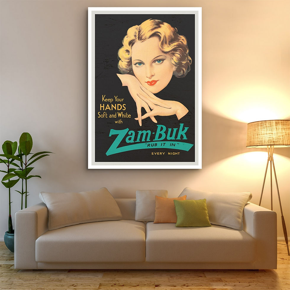 Thumbnail: Soft and White with Zam-Buk - Vintage British Showcard Poster