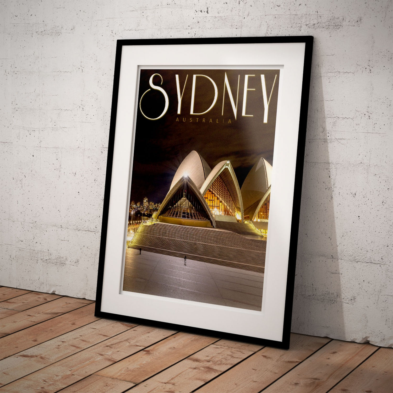 Australian Poster - Sydney Opera House by Night