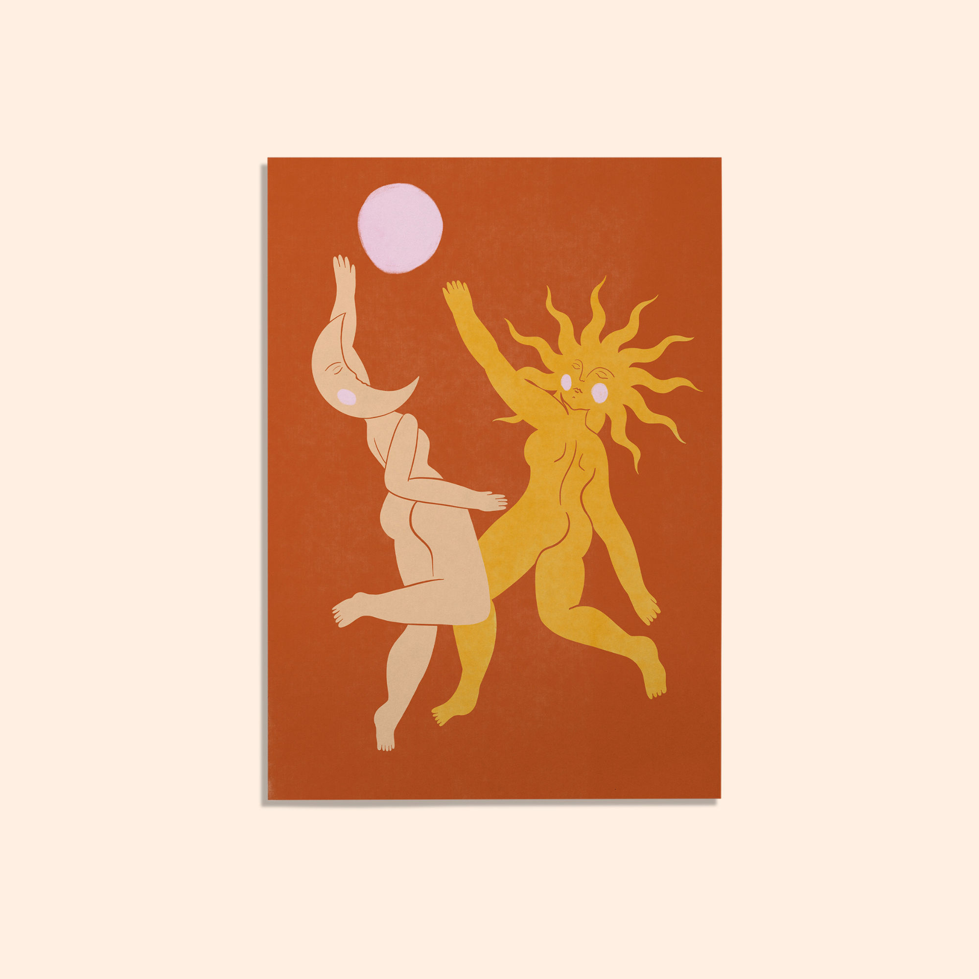 Solaris and Selene Ballet (Rust) - print