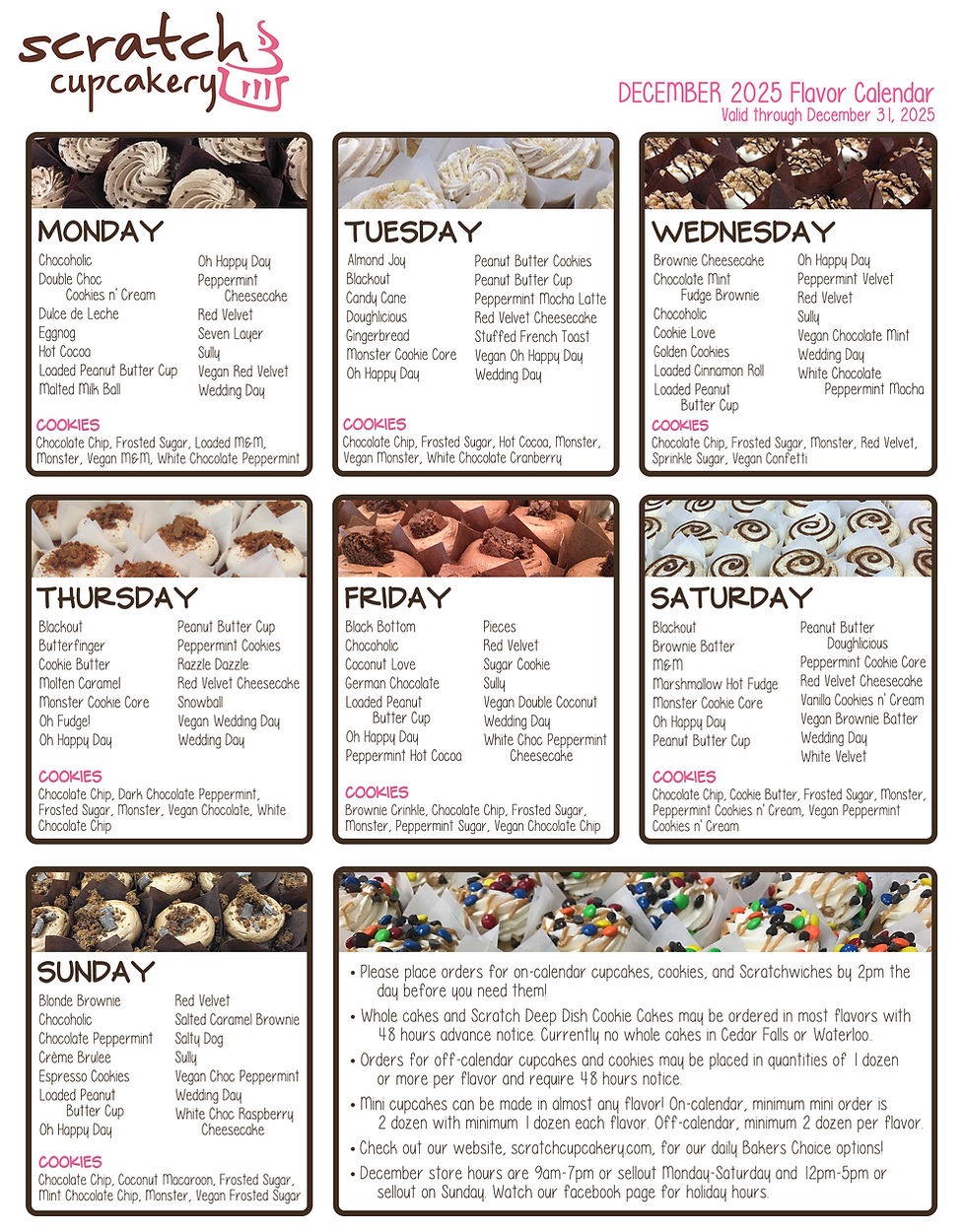 Flavor Calendar December 2025