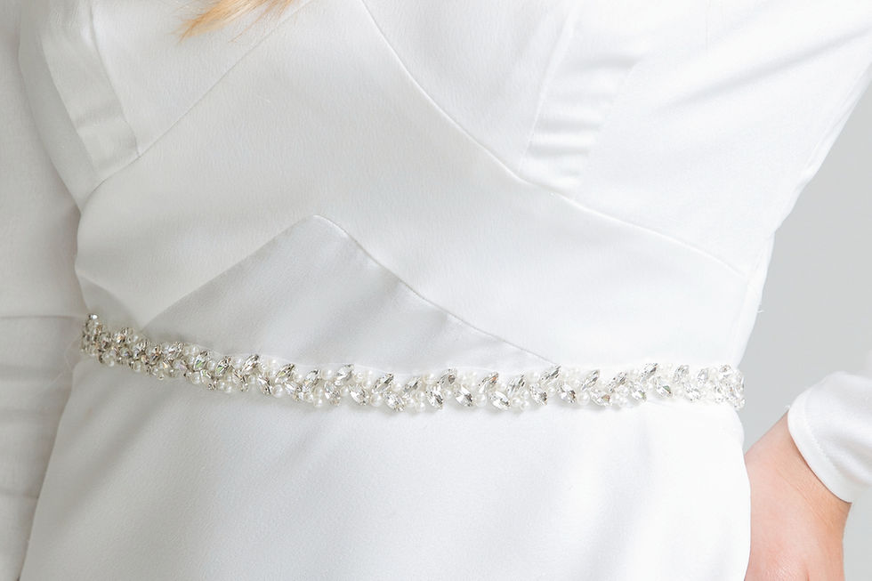 Thumbnail: CHARLENE Delicate Wedding Dress Belt