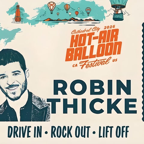 Robin Thicke llega al Festival de Globos