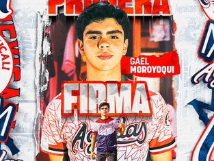 Gael Moroyoqui es la primera firma de Los Águilas de Mexicali