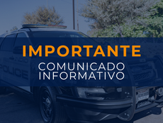 Importante Comunicado Informativo el Departamento de Policía de Indio