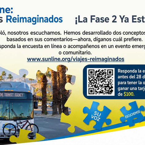 SunLine busca opiniones sobre el transporte público