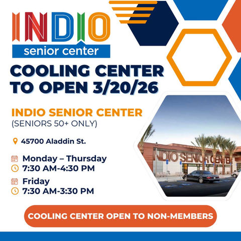 Indio abre el centro para Adultos Mayores ante el calor