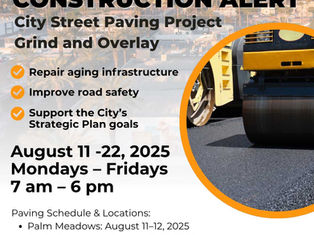 Alerta de Construcción de la Ciudad de Indio: Proyecto Anual de Pavimentación de Calles