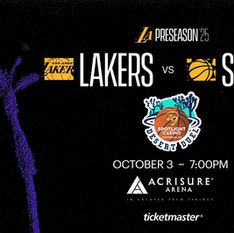 Los Angeles Lakers inician la pretemporada 2025-26 en el Acrisure Arena de Palm Desert, el viernes 3 de Octubre