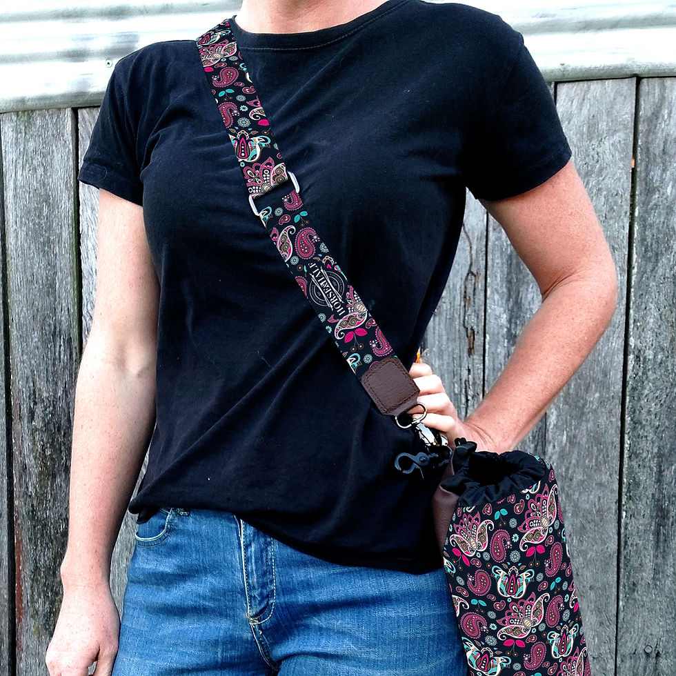 Navy Paisley Handbag Strap