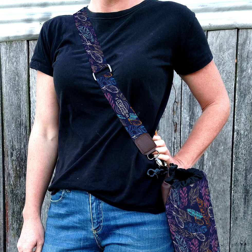 Neon Feathers Handbag Strap