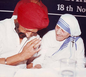 Sardar Harbhajan Singh with Mother Teresa