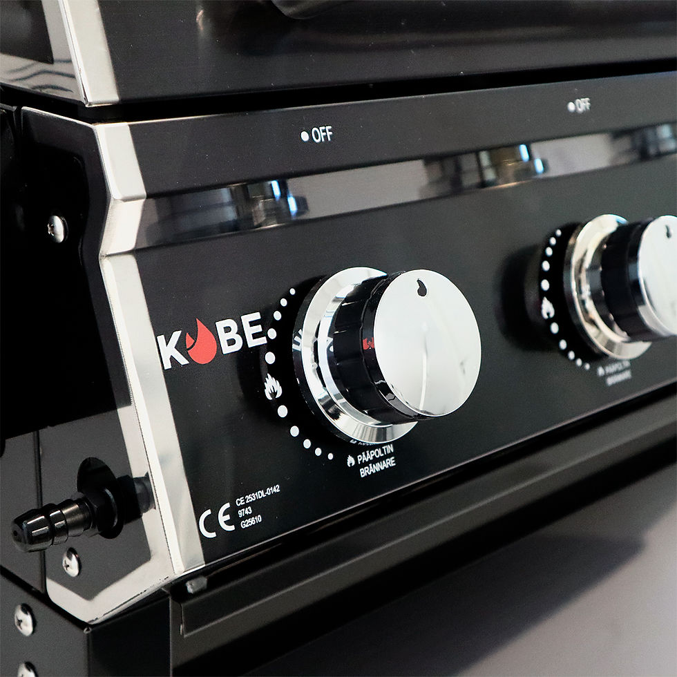 Miniatyrbild: KOBE Gasolgrill Premium 6+1 svart färdigmonterad