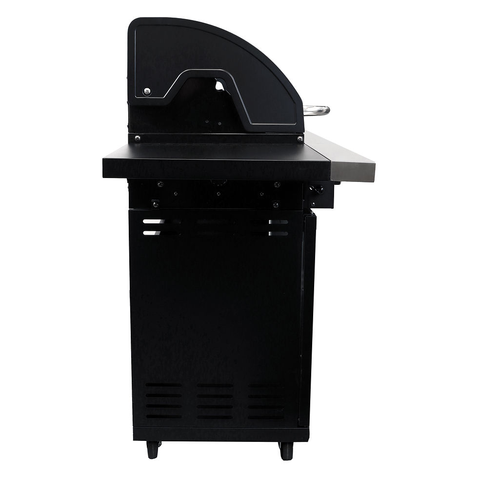 Miniatyrbild: KOBE Premium Gasolgrill 6+1 brännare, svart, glaslock 