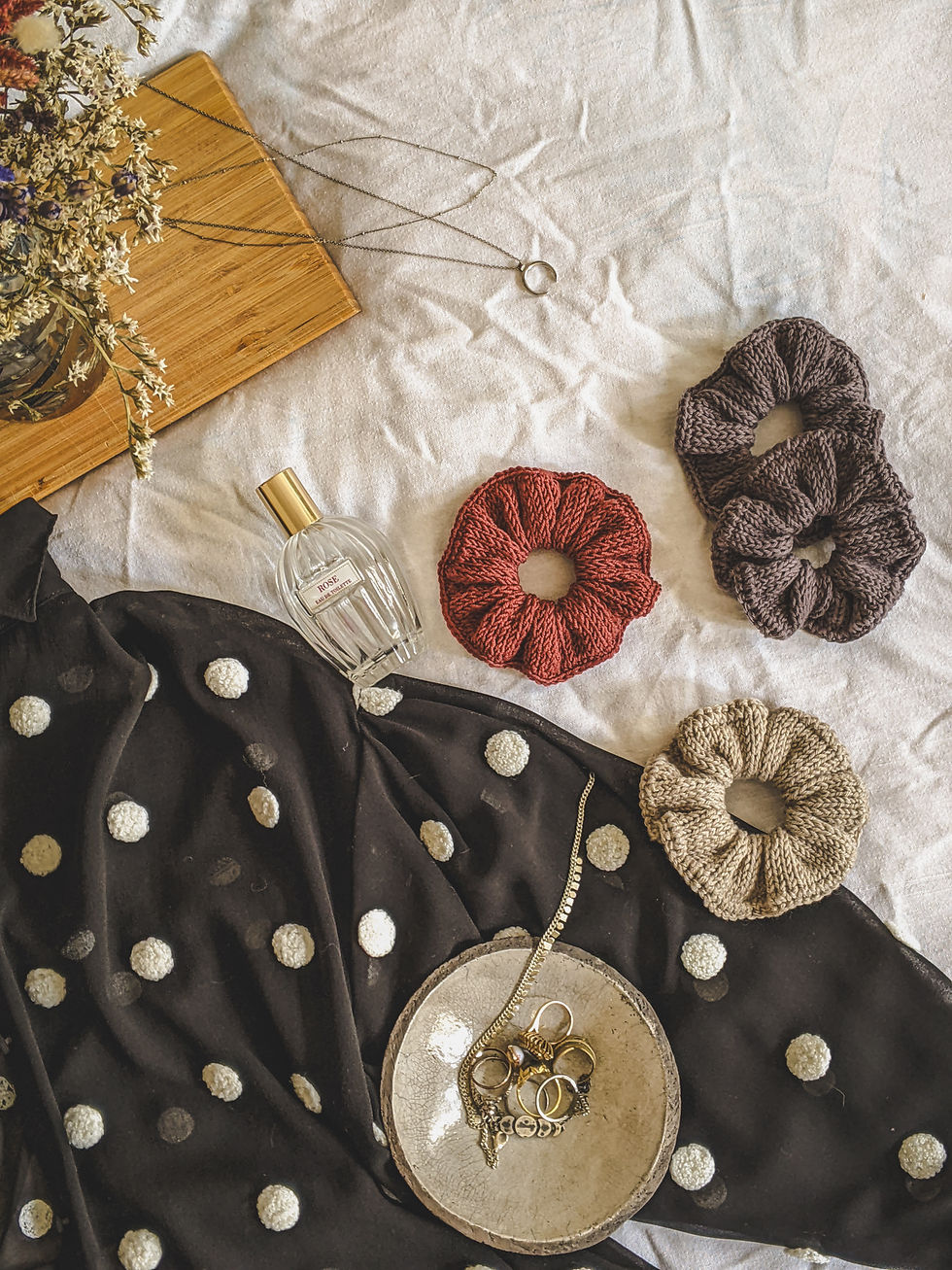Miniaturbild: BUNDLE Strickanleitung | FAEWING Hair Tie + MATILDA Scrunchie
