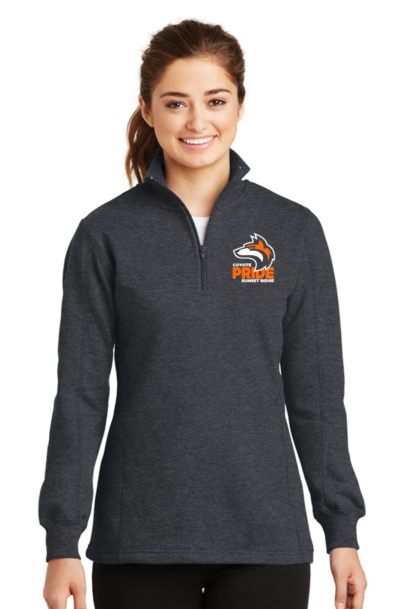 Thumbnail: Ladies 1/4-Zip Sweatshirt LST253-COYS