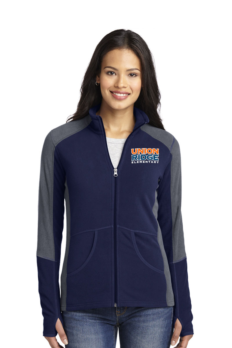 Thumbnail: Women's Colorblock Microfleece Jacket L230-URS