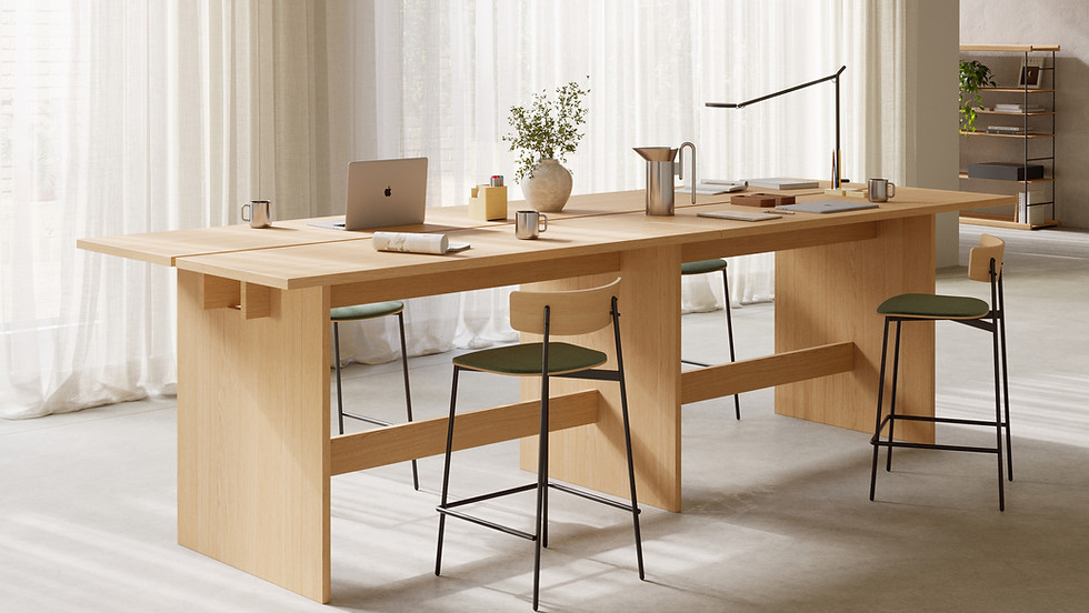 Editorial-style interior CGI featuring contemporary furniture and soft daylight.