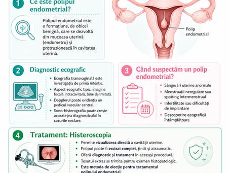 Infografic polipul endometrial diagnostic ecografic si tratament Doctor Allia Dmour
