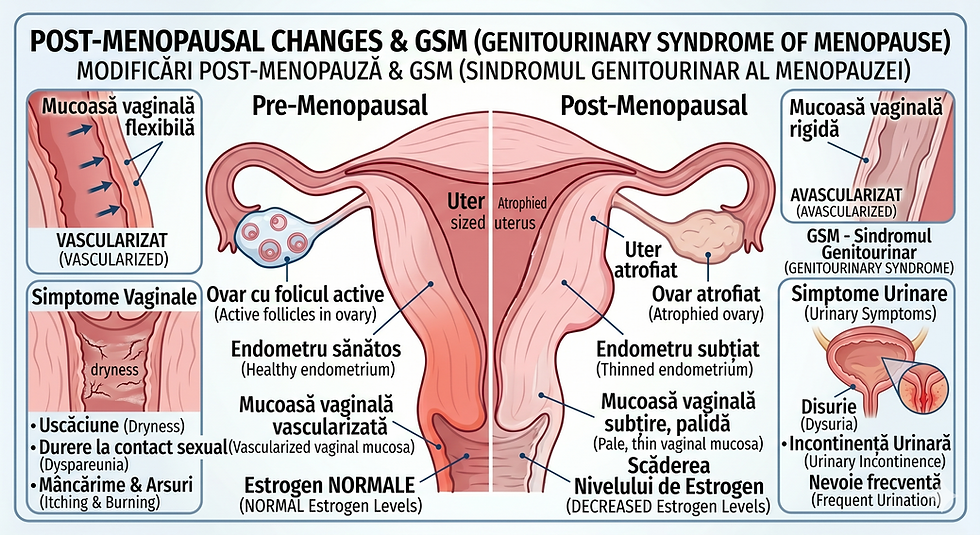 Menopauza, schimbările hormonale și Sindromul Genito-Urinar de Menopauză - GSM. Dr. Allia Dmour