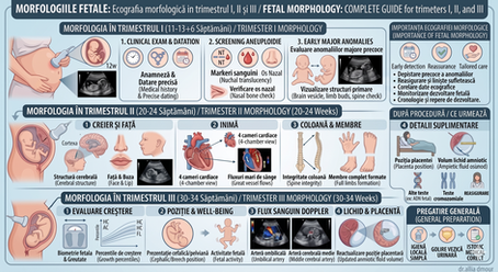 Ecografia morfologică în trimestrul I, II și III de sarcină, ilustrate, Clinica Doctor Allia Dmour Iași