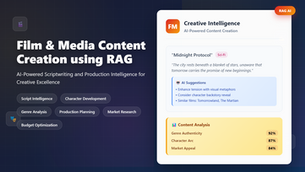 Film and Media Content Creation using RAG: AI-Powered Scriptwriting and Production Intelligence