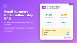 Retail Inventory Optimization using RAG: AI-Powered Demand Forecasting