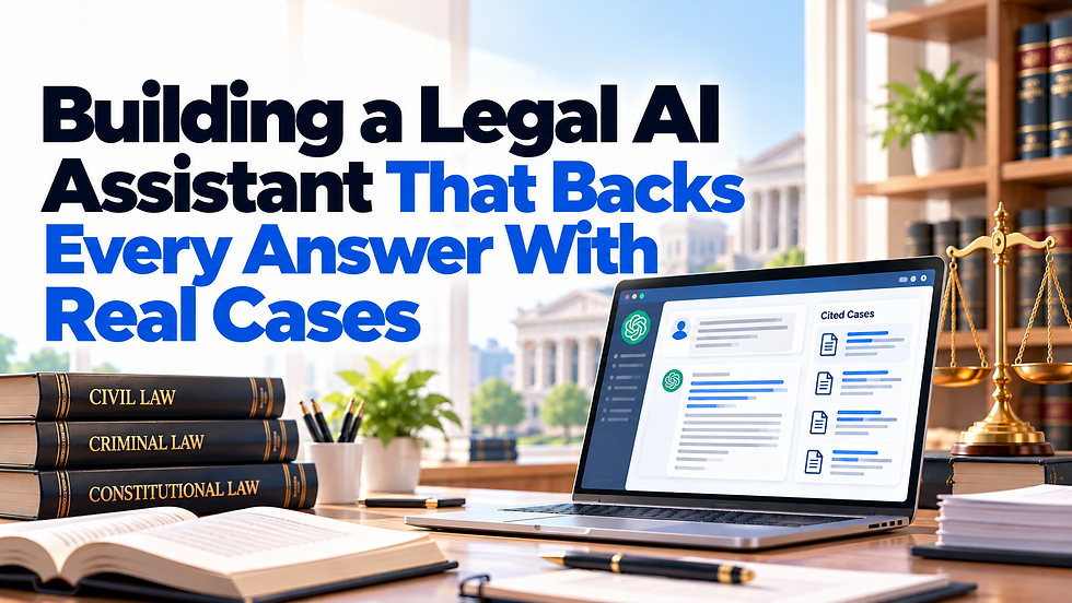Building a Legal AI Assistant That Backs Every Answer With Real Cases
