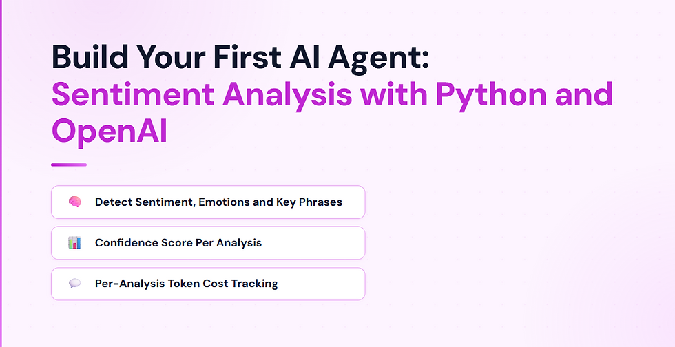 Build Your First AI Agent: Sentiment Analysis Agent with Python and OpenAI