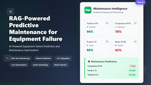 Predictive Maintenance Systems using RAG: Equipment Failure Prediction and Optimization