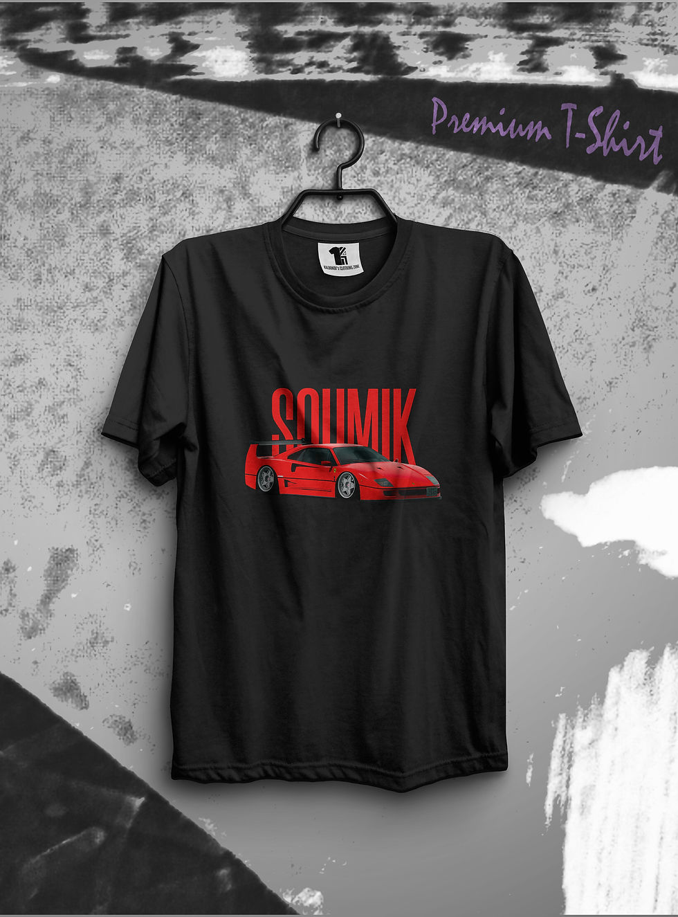Thumbnail: Customised Name design premium T-shirt