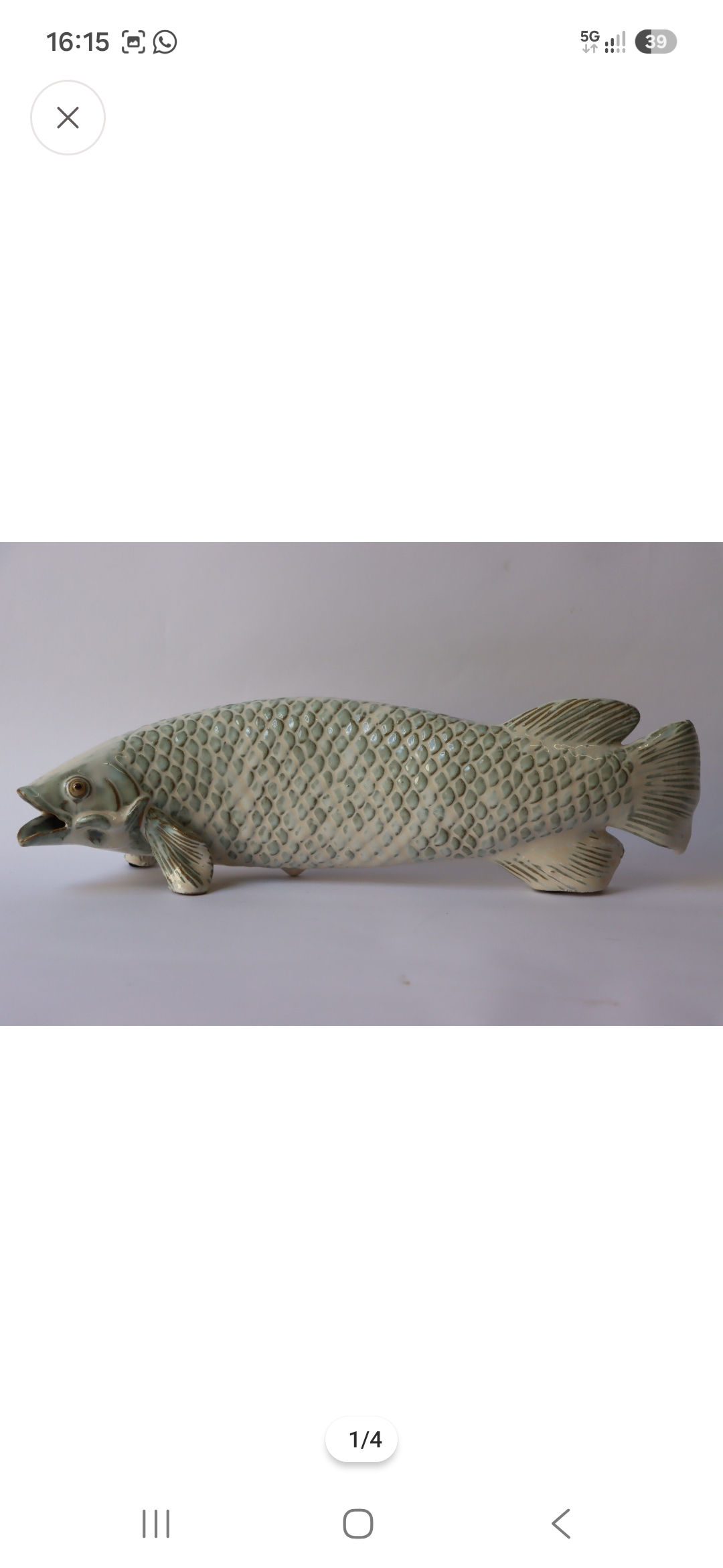 Réf. 462 - POISSON EN CERAMIQUE POLYCHROME